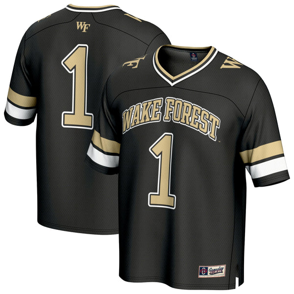 #1 Wake Forest Demon Deacons Collegiate Football Fashion Jersey - Black