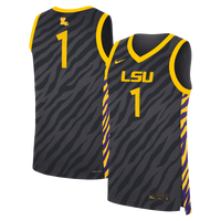 #1 Anthracite LSU Tigers Replica Basketball Jersey