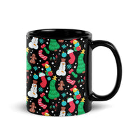 Humorous Adult Xmas Gag Coffee Mug, Naughty Phallic Snowman Gingerbread Mug, Dirty Secret Santa Tea Cup, Ceramic Christmas Mug