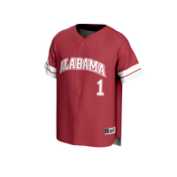 #1 Alabama Crimson Tide Lightweight Collegiate Baseball Fashion Jersey - Crimson