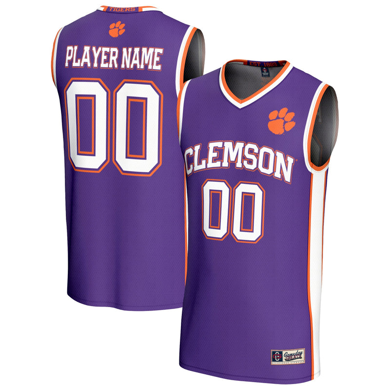 Clemson Tigers Lightweight Collegiate Basketball NIL Pick-A-Player Fashion Jersey - Purple