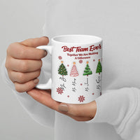 3D Tree Staff Appreciation Coffee Mug, Best Team Ever Christmas Mug, School Coworker Holiday Ceramic Mug, Personalized Teacher Present