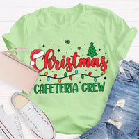 Festive Holiday Tree Lunch Lady Shirt, Christmas Cafeteria Crew T-Shirt, School Cafeteria Staff Christmas Tee