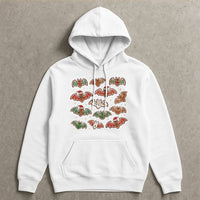 Spooky Gothic Christmas Graphic Sweatshirt, Gingerbread Bat Hoodie, Creepmas Alt Holiday Pullover, Dark Aesthetic Xmas Hooded Shirt