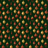 Classic Holiday Ornament Gift Wrap Roll, Vintage Christmas Baubles Wrapping Paper, Retro Christmas Wrapping Paper, Festive Present Wrap