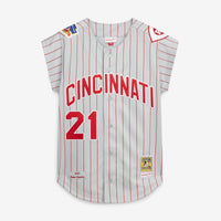 Cincinnati Reds Deion Sanders Gray 1997 Authentic Jersey