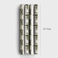Green Pickup Tree Gift Wrap, Vintage Truck Christmas Wrapping Paper, Rustic Holiday Wrapping Paper, Farmhouse Christmas Present Packaging