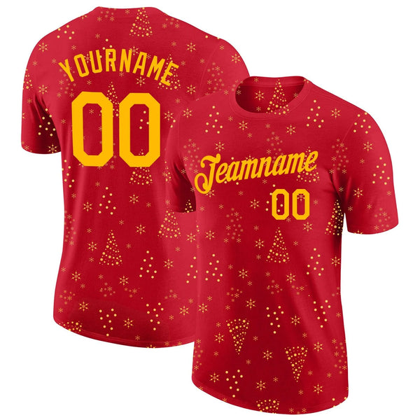 Personalized Holiday Name and Number Shirt, Custom Christmas Performance Jersey T-Shirt, Festive Athletic Jersey Tee, Sports 