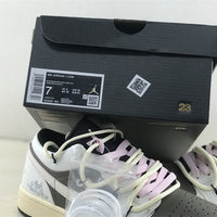 Low Top Sneakers, Gray White Colorway, Lace Up Design, Casual Gift for Sneaker Fans