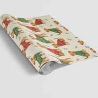 Adorable Holiday Dog Gift Wrap, Airedale Terrier Wrapping Paper, Festive Puppy Wrapping Paper, Dog Lover Christmas Gift Wrap Roll, Pet Present
