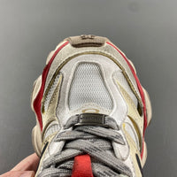 Low Top Sneakers, Red Gray Colorway, Lace Up Design, Casual Gift for Sneaker Fans