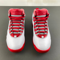 Retro High Top Sneakers, White Red Gray Colorway, Lace Up Design, Casual Gift for Sneaker Fans