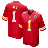 Kansas City Chiefs Number 1 Dad Red Game Jersey