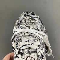 Distressed Shoes, White Black Colorway, Lace Up Design, Distressed Finish, Casual Gift for Shoe Lovers