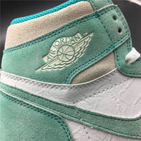 Sneakers, Lake Green White Colorway, Lace Up Design, Casual Gift for Sneaker Fans