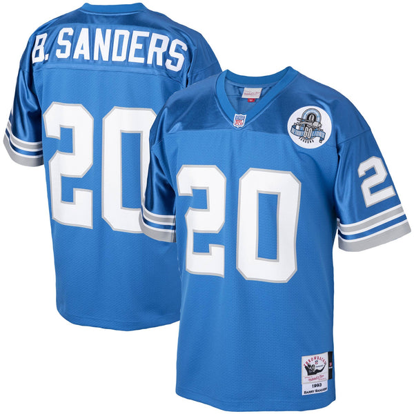 Detroit Lions 1993 Barry Sanders Blue Authentic Throwback Retired Player Jersey