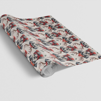 Festive Reindeer Antlers Dog Gift Wrap, Schnauzer Christmas Wrapping Paper, Whiskered Holiday Dog Paper, Dog Lover Xmas Wrapping Paper