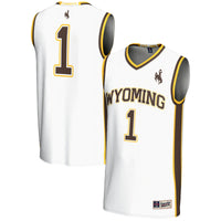 #1 Wyoming Cowboys Lightweight Basketball Jersey - White