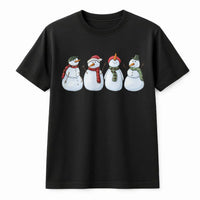 Adorable Winter Holiday Shirt, Snowman Family T-Shirt, Matching Christmas Graphic Tee, Festive Season Apparel, Adorable Xmas Family Present T-Shirt