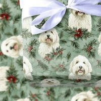 Shaggy Dog Holiday Gift Wrap, Goldendoodle Christmas Wrapping Paper, Watercolor Dog Christmas Wrapping Paper, Festive Winter Wrapping Paper