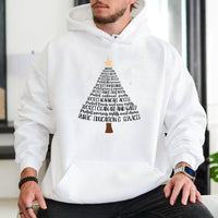 Progressive Activist Sweatshirt, Social Justice Christmas Tree Hoodie, Holiday Human Rights Hooded Sweater, Activism Xmas Pullover Present