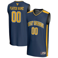 West Virginia Mountaineers NIL Pick-A-Player Lightweight Basketball Fashion Jersey - Navy