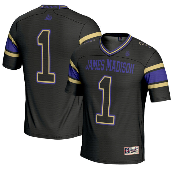 #1 James Madison Dukes Endzone Football Jersey - Black