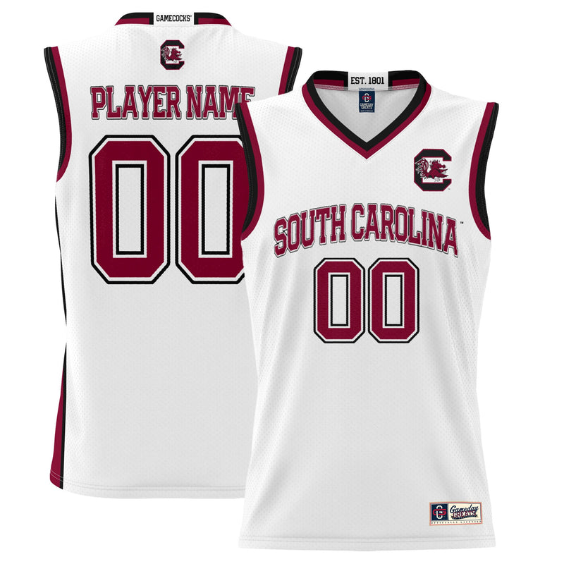 South Carolina Gamecocks Lightweight NIL Pick-A-Player Basketball Jersey - White