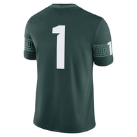 #1 Green Michigan State Spartans Game Jersey