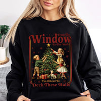 Retro Holiday Quote Crewneck, Humorous Deck the Halls Sweatshirt, Humorous Christmas Pullover, Vintage Xmas Sweatshirt, Present for Holiday Lovers