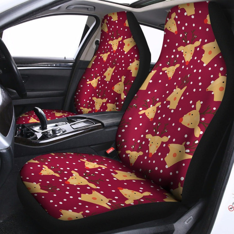 Festive Holiday Deer Seat Covers, Christmas Reindeer Car Seat Covers, Winter Xmas Auto Seat Covers, Holiday Vehicle Decor, Driver Gift Set