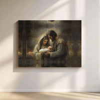 Holy Family Nativity Wall Art, Nativity Scene Canvas Print, Christian Nativity Canvas Art, Religious Wall Decor, Holiday Christmas Present