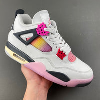 Sneakers, White Pink Green Colorway, Lace Up Design, Casual Gift for Sneaker Fans