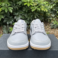 Low Top Golf Shoes, White Gray Colorway, Lace Up Design, Casual Gift for Shoe Lovers