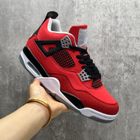 Low Top Sneakers, Red Black Colorway, Lace Up Design, Casual Gift for Sneaker Fans