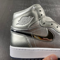High Top Golf Shoes, White Silver Colorway, Lace Up Design, Casual Gift for Shoe Lovers