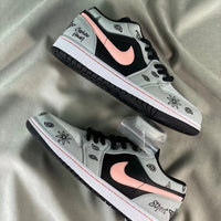 Low Top Sneakers, Pink Colorway, Lace Up Design, Casual Gift for Sneaker Fans