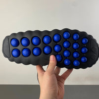 Slides, Blue Black Colorway, Slip On Design, Casual Gift for Shoe Lovers