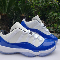 Low Top Sneakers, Blue White Colorway, Lace Up Design, Casual Gift for Sneaker Fans