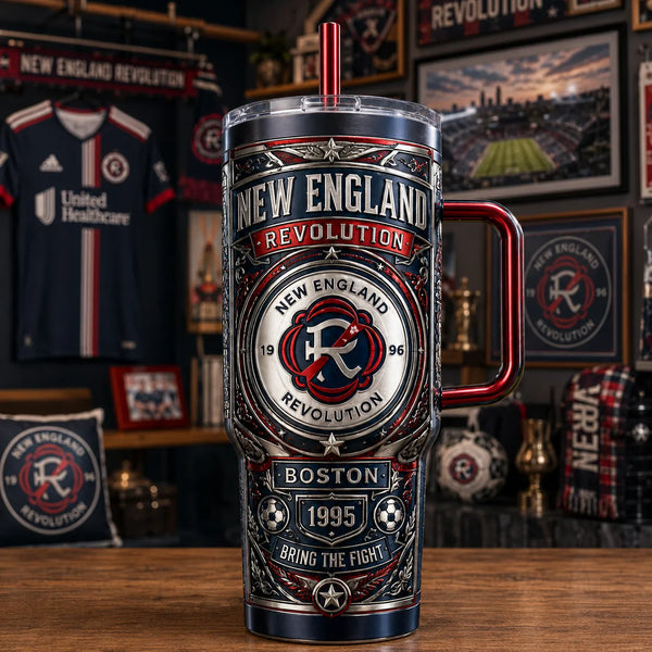 NE - Heritage Crest Tumbler in Navy, Silver and Red - main