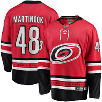 Carolina Hurricanes Jordan Martinook Red Alternate Breakaway Player Jersey