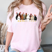 Humorous Holiday Chicken Shirt, Christmas Chicken T-Shirt, Retro Farm Animal Graphic Tee, Adorable Chicken Lover T-Shirt, Farmer Holiday Present
