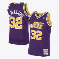 Utah Jazz Karl Malone 1991 Hardwood Classics Road Swingman Jersey - Purple