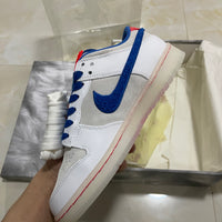 Low Top Sneakers, Blue White Red Colorway, Lace Up Design, Casual Gift for Sneaker Fans