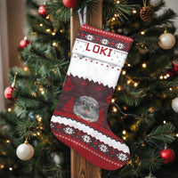 Adorable Pet Holiday Stocking, Chinchilla Christmas Stocking, Personalized Christmas Stocking, Custom Animal Lover Fireplace Mantel Decor Present