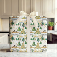 Sydney Opera House Gift Wrap, Sydney Christmas Wrapping Paper, Australian Harbour Bridge Wrapping Paper, Watercolor Holiday Gift Wrap Roll