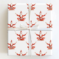 Yoga Santa Christmas Wrapping Paper, Watercolor Meditating Santa Wrapping Paper, Zen Holiday Gift Wrap, Mindful Gift Wrapping Paper Roll
