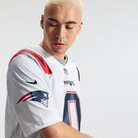 New England Patriots Christian Gonzalez White Game Jersey