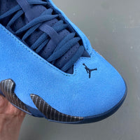 Retro Basketball Shoes, Blue Black Colorway, Lace Up Design, Casual Gift for Shoe Lovers