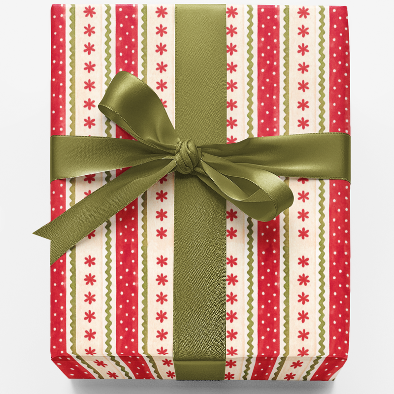 Comfy Knit Gift Wrap Roll, Candy Cane Stripe Wrapping Paper, Red White Stripe Wrapping Paper, Christmas Gift Wrap, Holiday Gift Wrap Roll